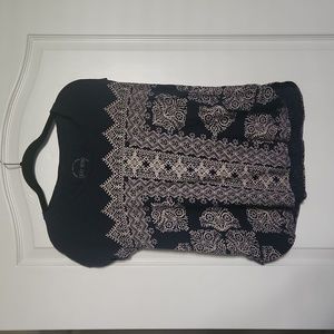 Lucky Brand navy patterned shirt, S